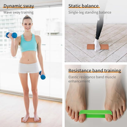 Cork Balance Board Ankle Stability Trainer, Textured Natural Cork Foot Strengthener for Mobility