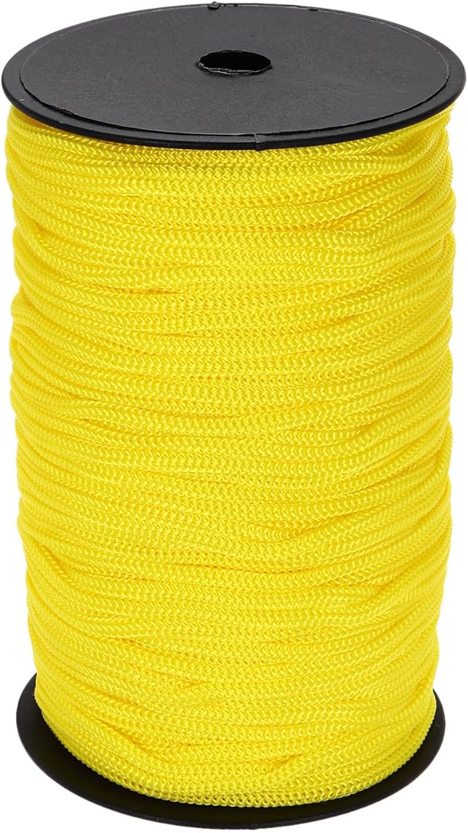 MECCANIXITY 3/16 Inch Polypropylene Rope Braided Ropes, 328ft Nylon Rope Hollow Utility Cord for