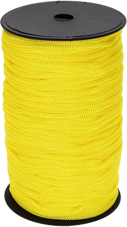 MECCANIXITY 3/16 Inch Polypropylene Rope Braided Ropes, 328ft Nylon Rope Hollow Utility Cord for