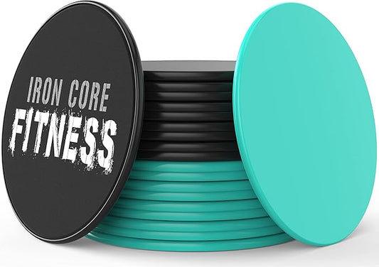 Core Sliders for Working Out 20 Disc (10 Set) Pack, Dual Sided Exercise Gliding Discs for Use on