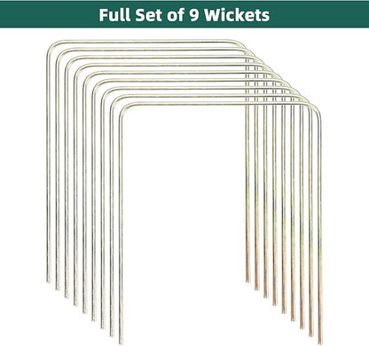 ApudArmis Regulation Croquet Wickets, Set of 9 Colorful Square Arrow Wickets Replacement for 28In