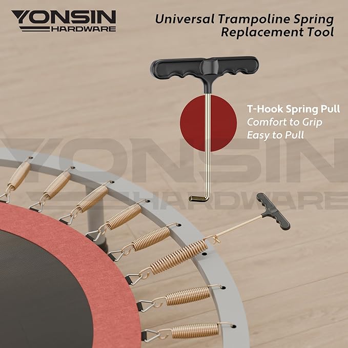 Trampoline Springs Heavy Duty with Swivel & Straight Hooks, Stainless Steel Trampoline Accessories