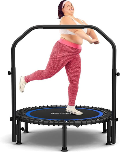 Bungee Rebounder Trampoline,ANCHEER 40" Foldable Fitness Trampoline with 4-Level Adjustable