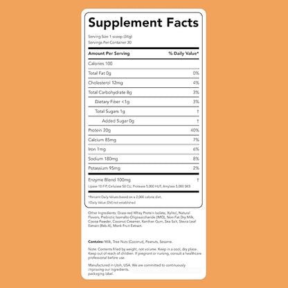 Clean Simple Eats Whey Protein Powder, Chocolate Peanut Butter Flavor Naturally Sweetened, 100%