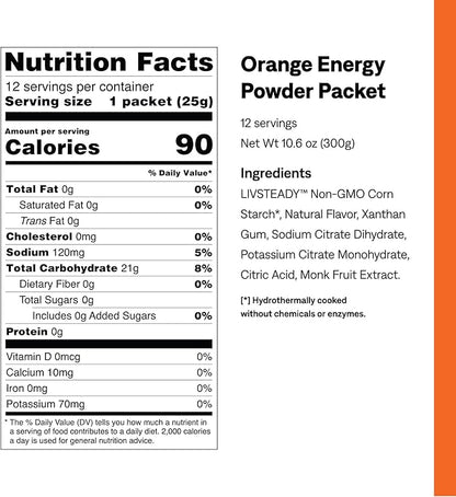 UCAN Energy Powder, Tropical Orange, Keto, Sugar-Free Pre & Post Workout for Men & Women, Non-GMO