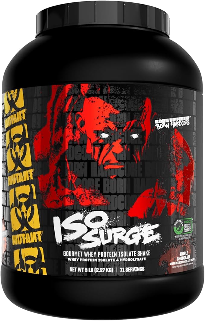 Mutant ISO Surge Whey Protein Isolate Powder Acts Fast to Help Recover, Build Muscle, Bulk and