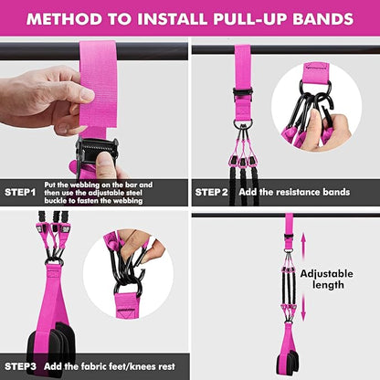 HPYGN Pull Up Assistance Bands, Heavy Duty Resistance Band for Pull Up Bar, Adjustable Weight/Size