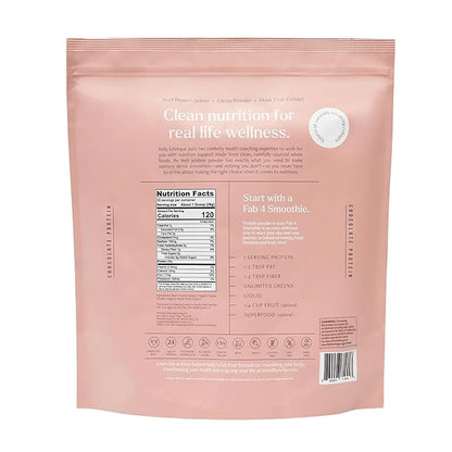 Be Well by Kelly Chocolate Grass-Fed Beef Protein Powder, 24G of Protein & 1G Net Carbs (3