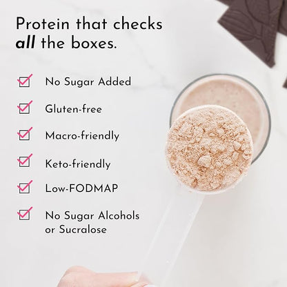 JUST INGREDIENTS Mint Chocolate Protein Powder ??30 Serving Bag ??Grass-Fed Whey & Plant Protein