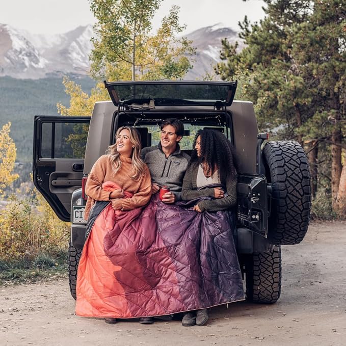 Rumpl Original Puffy Blanket - Warm, Water-Resistant Camping Blanket with 100% Recycled Synthetic