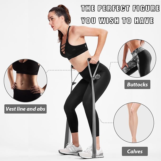Resistance Bands for Working Out, Physical Therapy Bands, Latex Free Elastic and Exercise Bands Set