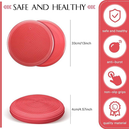 Libima 8 Pcs Wiggle Seat Inflated Wobble Cushion Sensory Seat Flexible Balance Board Balance Disc