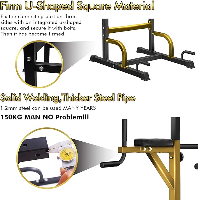 BangTong&Li Power Tower, Pull Up Bar Dip Station/Stand for Home Gym Strength Training Workout
