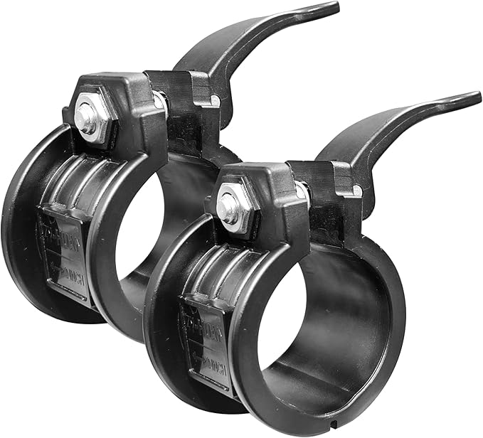 Olympic Barbell Clamps 2 inch Adjustable Barbell Clips Quick Release Pair of Locking Weight Clips