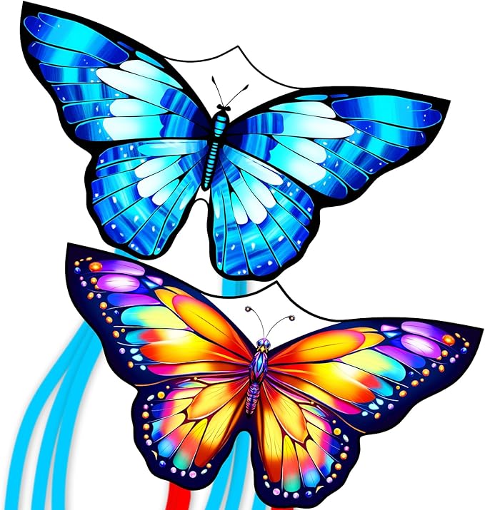 Xida Butterfly Kite for Kids & Adults, Easy to Fly, Ages 4-8, Large Kite with 300ft Handle, Perfect
