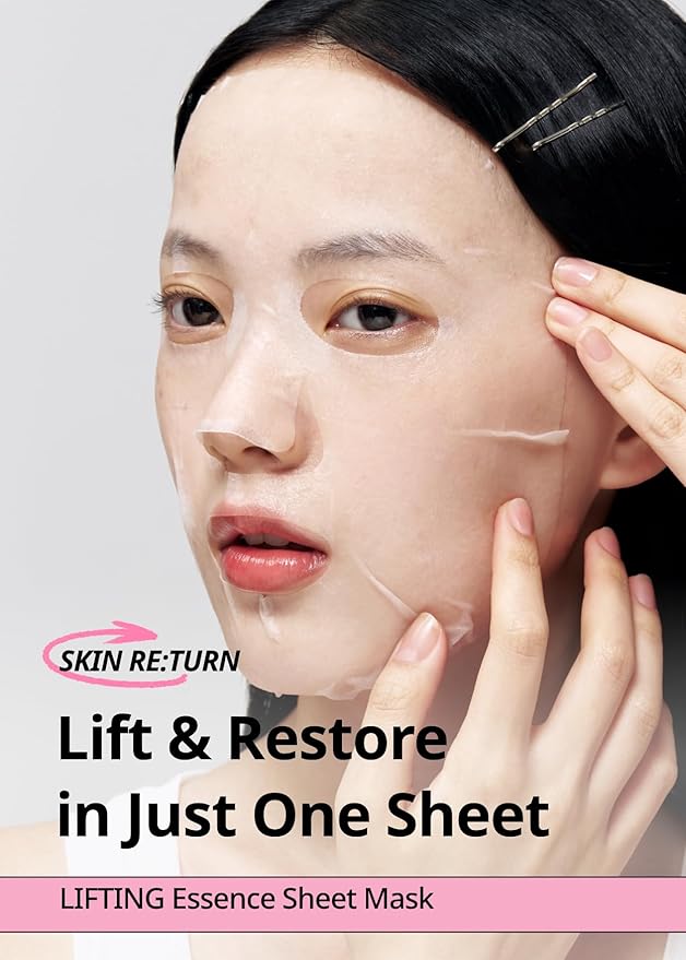 SNP Skin Return Lifting Essence Sheet Mask | Hydrating and Firming for All Skin Types | Vegan Sheet