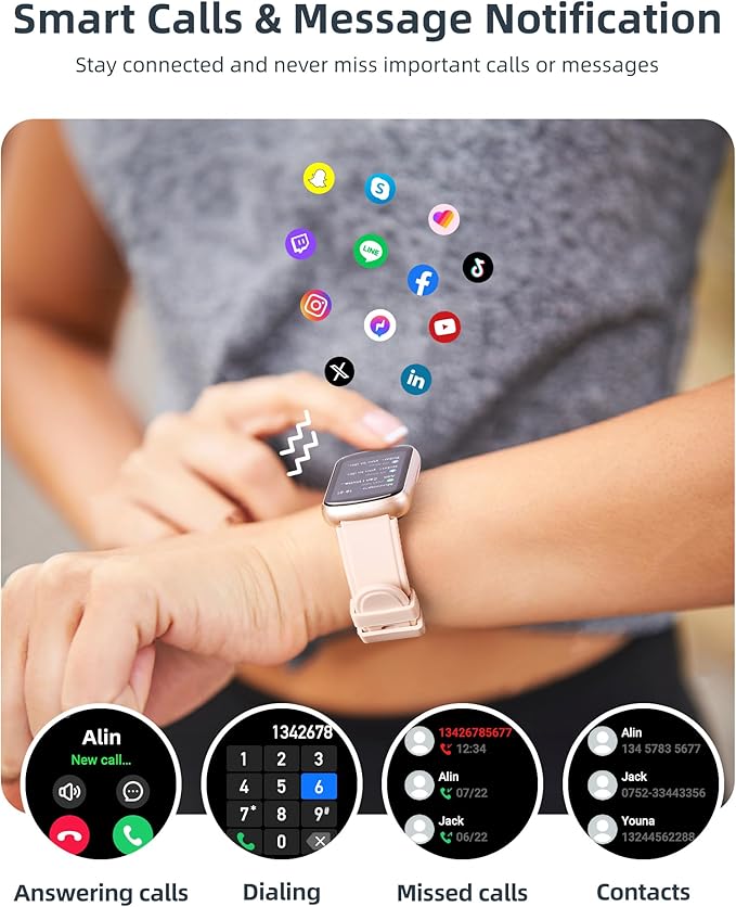 Parsonver Fitness Tracker with Step Counter/Calories/Stopwatch, Health Activity Tracker with Heart