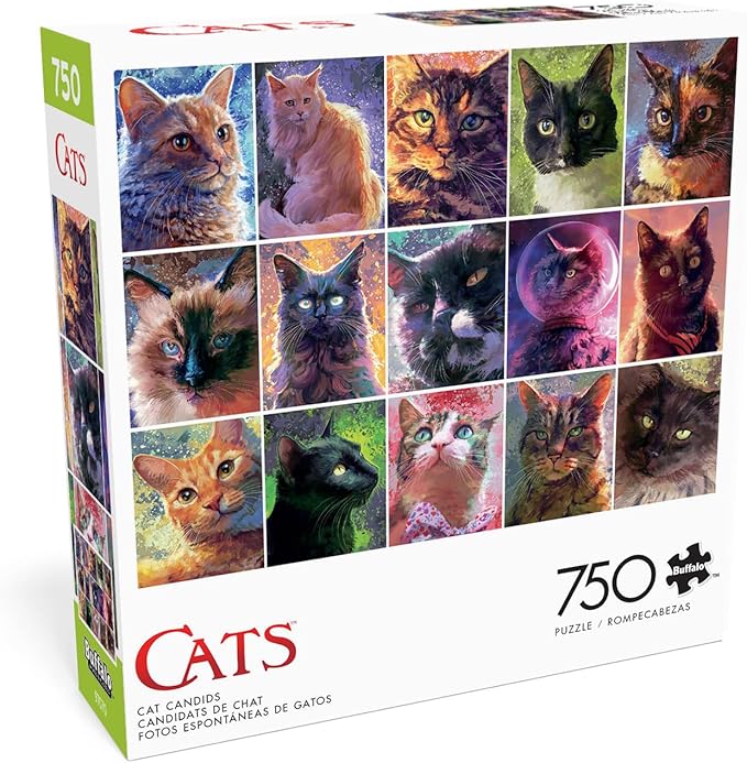 Buffalo Games - Louise Goalby - Cat Candids - 750 Piece Jigsaw Puzzle for Adults -Challenging