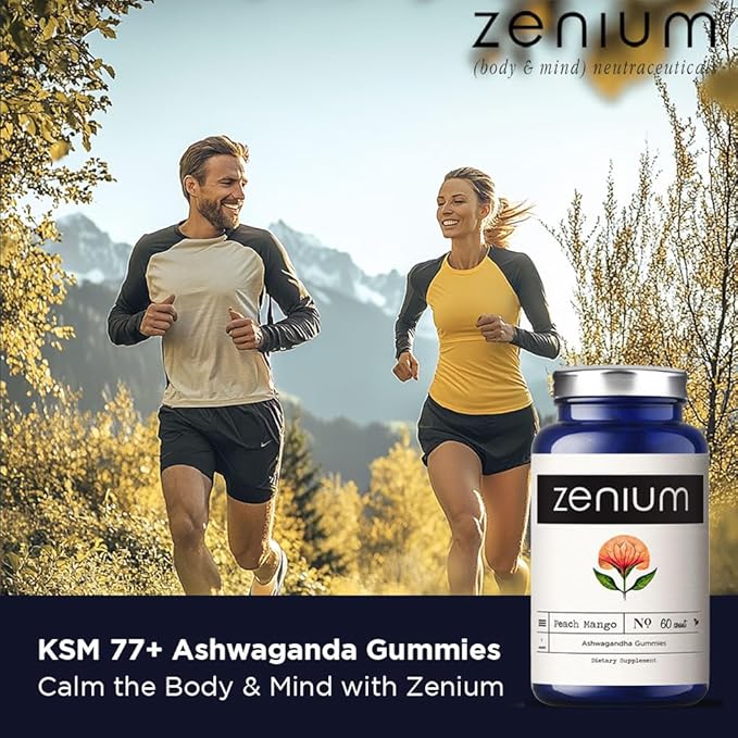 Zenium - Ashwagandha Gummies 1500 MGS per Serving | 60 Count | Mango Flavored | Calm The Mind &