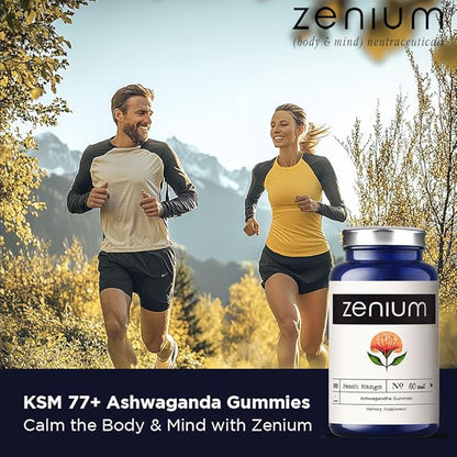 Zenium - Ashwagandha Gummies 1500 MGS per Serving | 60 Count | Mango Flavored | Calm The Mind &
