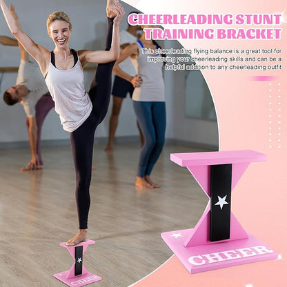 Chunful Cheerleading Balance Trainer 12.2 x 13.19 Inch Wood Wooden Cheer Stunt Training Stand