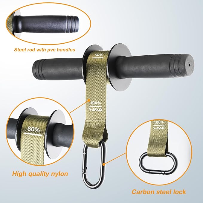 VAIIO Forearm Strengthener and Wrist Roller with Quick Locking Mechanism - Durable PVC Anti-Slip