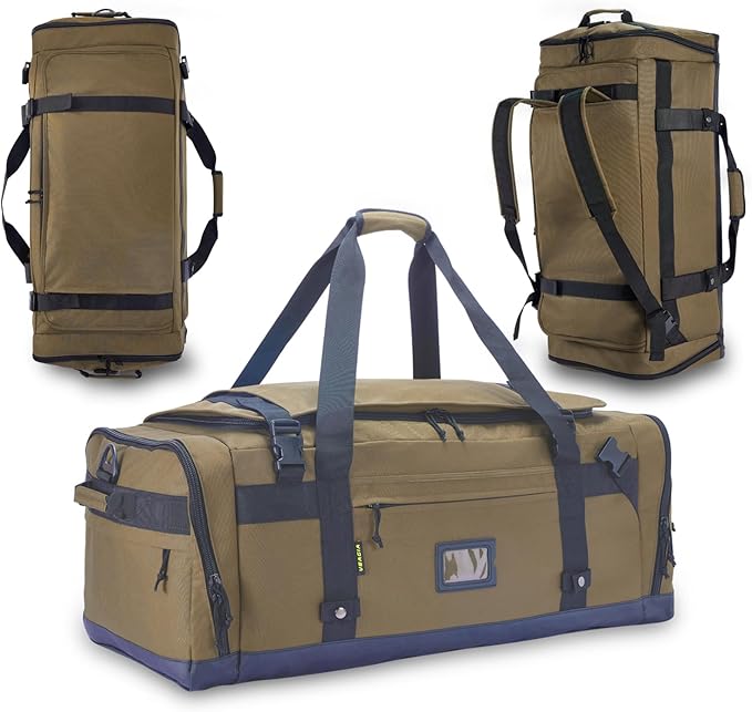 Large Duffle Bag for Travel - Men & Women, Foldable Gym Duffle Backpack, Heavy Duty Tactical