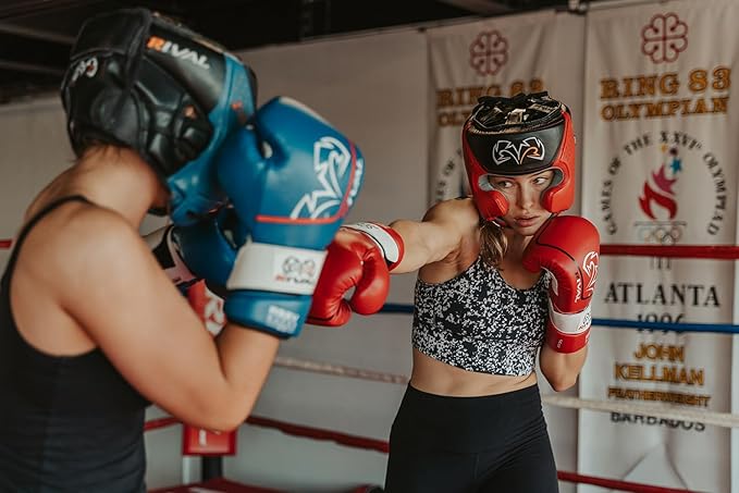 RIVAL Boxing RHG10 Intelli-Shock Headgear, D3O Front and Side Padding, Hook and Loop Back
