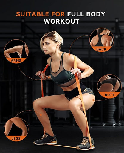 SUNPOW Pull Up Assistance Bands - Set of 5 Resistance Heavy Duty Workout Exercise Stretch Fitness
