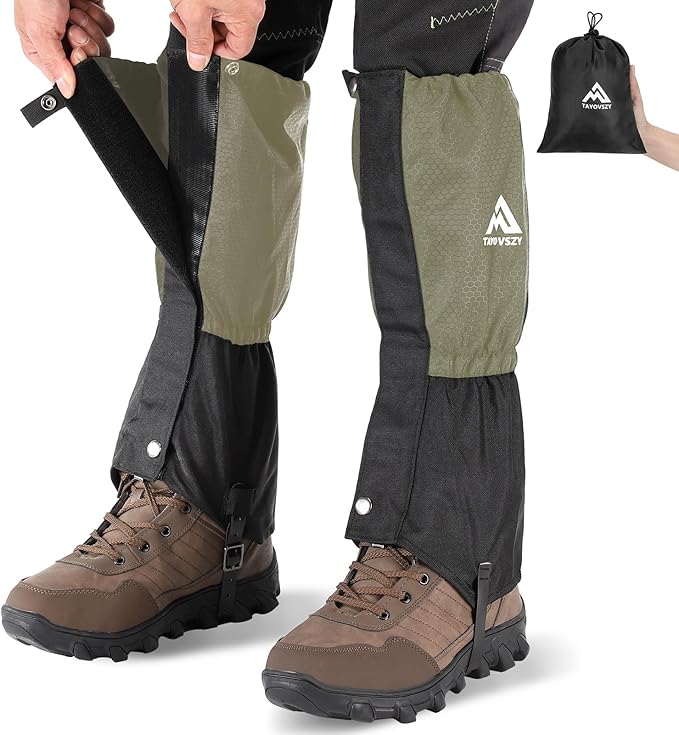 Gaiters for Hiking ??Waterproof and Breathable Leg Gaiters for Women and Men Boots, Adjustable