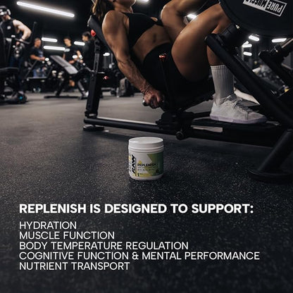 RAW Replenish, Premium Electrolytes Powder Recovery Formula, Lemon Lime (60 Servings) - Flavored