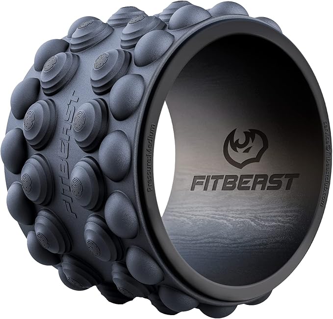 FitBeast Back Roller, Back Wheel Foam Roller - Targeted Muscle Roller for Deep Tissue Massage, Back