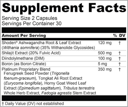 Essential Elements T-Hero Platinum Male Health Supplement for Mens Health - Muscle Growth Support &