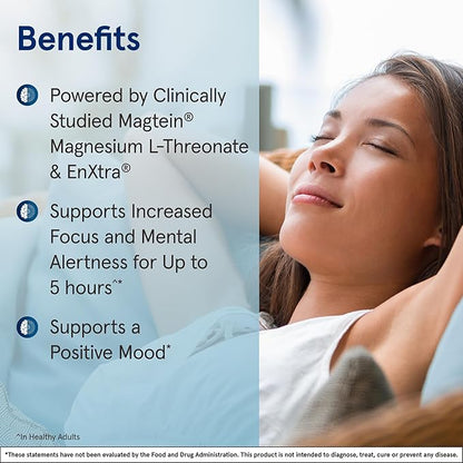 Jarrow Formulas Magnesium L-Threonate, MagMind Productivity, High Absorption Magnesium, Brain