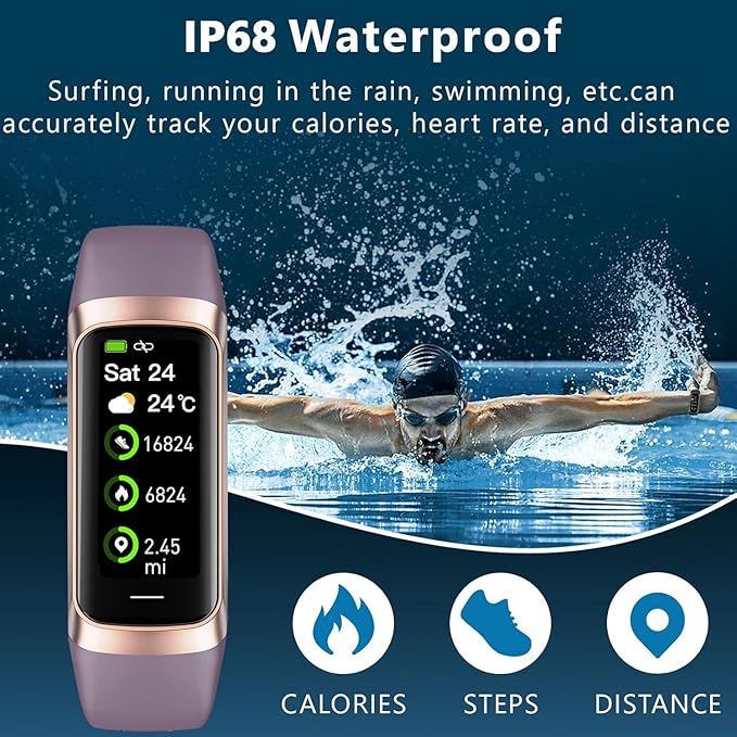 Fitness Tracker with 24/7 Heart Rate Blood Oxygen Sleep Monitor,Activity Tracker with 1.1" AMOLED