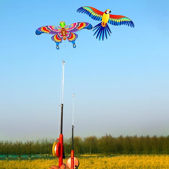 HENGDA KITE Fishing Rod Kite,for Kids and Adults,Easy to Fly,Excellent Fabric and Structure