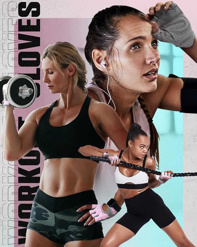 VINSGUIR Workout Gloves for Women and Men, Breathable Weight Lifting Gloves for Gym Exercise