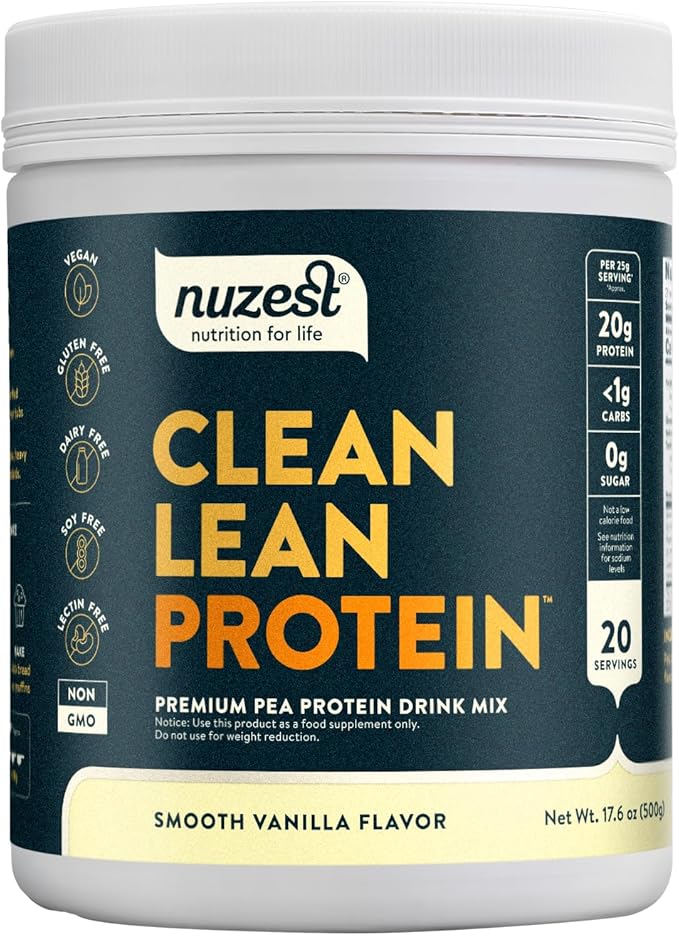 Nuzest - Pea Protein Powder - Clean Lean Protein, Premium Vegan Plant Based, Dairy Free, Gluten