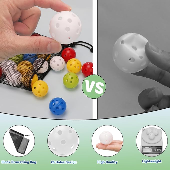 Coopay 72/150/300 Pack Practice Golf Balls, 42mm Plastic Golf Training Balls with a Drawstring Bag