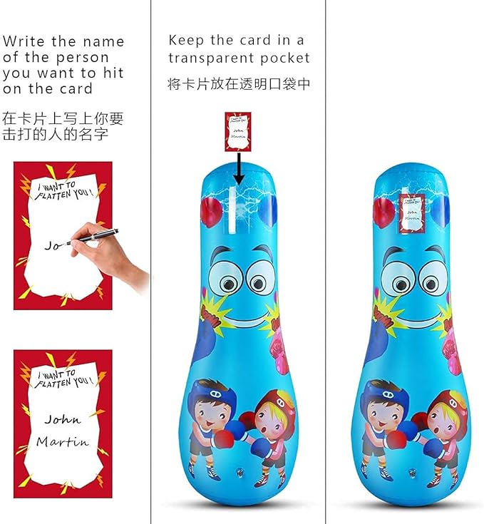 Punching Bag for Kids, Free Standing Boxing Bag for Bounce Back Focus Punching Bag for Practicing