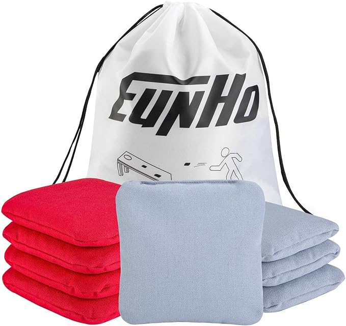 EunHo Cornhole Bags Set of 8 Regulation Size & Weight Corn Hole Bean Bags Official Professional All