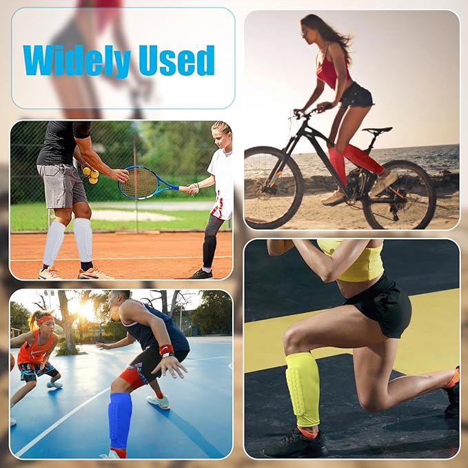 Soccer Shin Guards Shin Pads for Kids Youth Adult, Calf Compression Sleeve with Honeycomb Pads