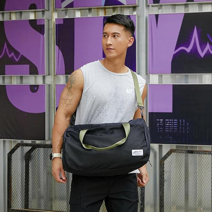 BE SMART Waterproof Mens Gym Bag with Shoe Compartment, Duffle Bag with Wet Pocket for Men
