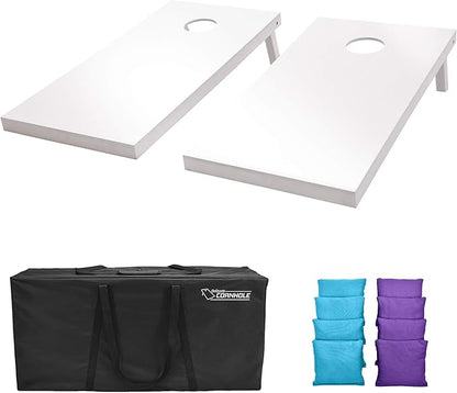 GoSports 4 ft x 2 ft Regulation Size Wooden Cornhole Boards Set - Includes Carrying Case and Over