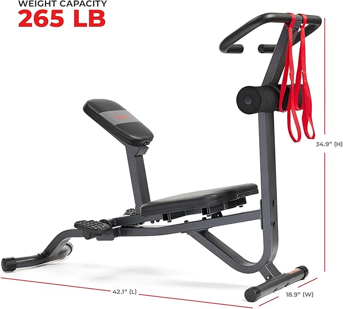 Sunny Health & Fitness Full Body Traction & Stretch Decompression Bench/Table Machine for Lumbar