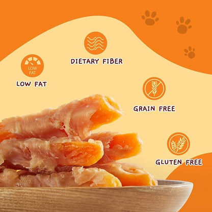 Jungle Calling Dog Treats, Skinless Chicken Wrapped Sweet Potato, Gluten and Grain Free, Chewy Dog