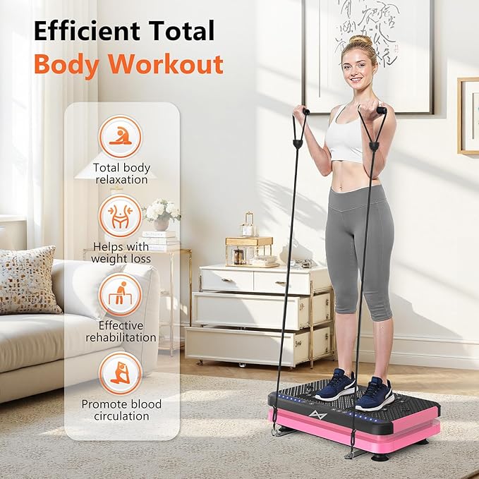 AXV Vibration Plate Fitness Platform Exercise Machine Vibrating Shaking Full Body Shaker Workout