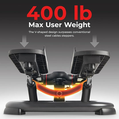 Sunny Health & Fitness 2-in-1 Premium Power Stepper with 400lbs Weight Capacity and Resistance