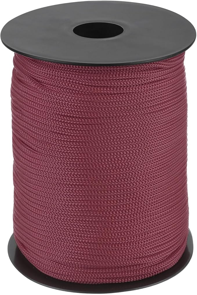 MECCANIXITY 1/8 Inch Polypropylene Rope Braided Ropes, 328ft Nylon Rope Hollow Utility Cord for