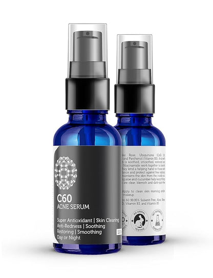 C60 Complete Skin Care Solution - Anti Aging Moisturizer, Mask, Eye Cream and Serum with Carbon 60
